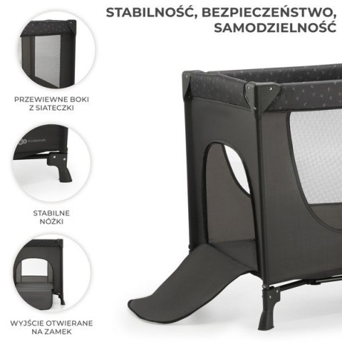 Łóżeczko turystyczne JOY LIGHT GREY Łóżeczko turystyczne JOY LIGHT GREY