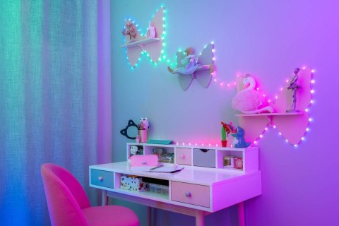 Inteligentne lampki dekoracyjne Strings USB-C (Candies) 200 LED RGB, serca, zielony przewód, 12 m Inteligentne lampki dekoracyjne Strings USB-C (Candies) 200 LED RGB, serca, zielony przewód, 12 m
