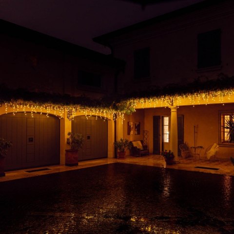 Inteligentne lampki sople Icicle 190 AWW LED, 5x0,5 m, IP44, przezroczysty przewód Inteligentne lampki sople Icicle 190 AWW LED, 5x0,5 m, IP44, przezroczysty przewód