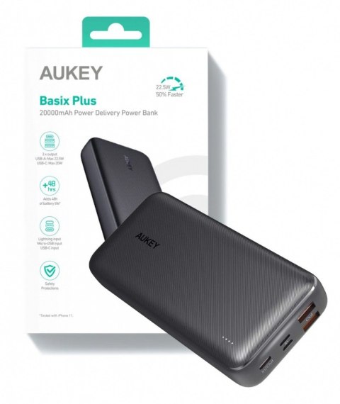 PB-N74S Power Bank | 20000 mAh | 5xUSB | Quick Charge 3.0 | Power Delivery 3.0 | 22.5W | SCP | LED | kabel USB-C PB-N74S Power Bank | 20000 mAh | 5xUSB | Quick Charge 3.0 | Power Delivery 3.0 | 22.5W | SCP | LED | kabel USB-C
