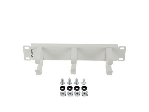 Organizer kabli 10 cali z 3 metalowymi uchwytami TYP B szary Organizer kabli 10 cali z 3 metalowymi uchwytami TYP B szary