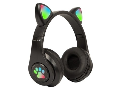 Słuchawki bezprzewodowe Bluetooth 5.0 LED dla dzieci czarne uszy Słuchawki bezprzewodowe Bluetooth 5.0 LED dla dzieci czarne uszy