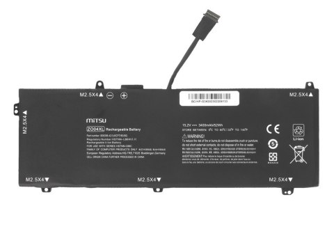 Bateria ZO04XL do HP ZBook Studio G3 G4 3400 mAh (52 Wh) 15.2V Bateria ZO04XL do HP ZBook Studio G3 G4 3400 mAh (52 Wh) 15.2V