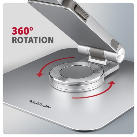 STND-LR Podstawa do laptopów aluminiowa 10-16" regulowane kąty nachylenia, obrót o 360 stopni