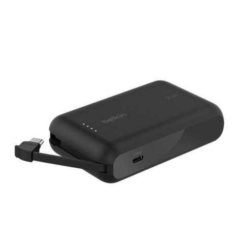 PowerBank BoostCharge 10k mAh 20w wbudowany kabel-C, port-C, czarny PowerBank BoostCharge 10k mAh 20w wbudowany kabel-C, port-C, czarny