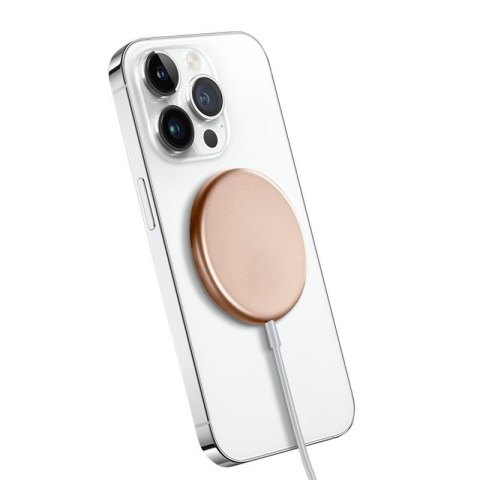 MagSpot Wireless Charger Aluminiowa ładowarka indukcyjna MagSafe 15W Złota MagSpot Wireless Charger Aluminiowa ładowarka indukcyjna MagSafe 15W Złota