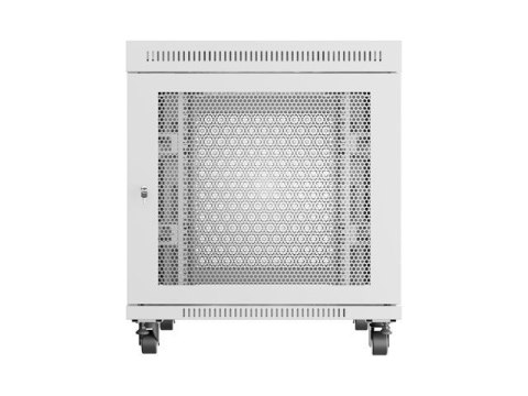 Szafa instalacyjna rack stojąca 19 cali 15U 800x1000 drzwi perforowane LCD szara (Flat pack)