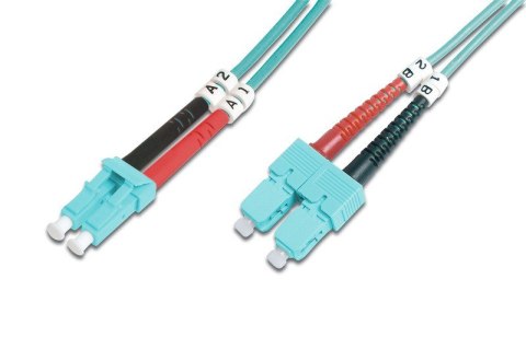Patchcord światłowodowy FO LC-SC MM 50/125 OM3 duplex LSOH 2m Patchcord światłowodowy FO LC-SC MM 50/125 OM3 duplex LSOH 2m
