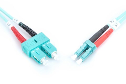 Patchcord światłowodowy FO LC-SC MM 50/125 OM3 duplex LSOH 2m Patchcord światłowodowy FO LC-SC MM 50/125 OM3 duplex LSOH 2m
