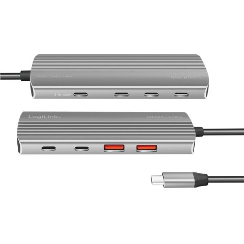 Hub USB3.2 Gen2,2xUSB-A , 5X USB-C, PD. 100W