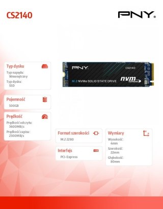 Dysk SSD CS2140 500GB M.2 2280
