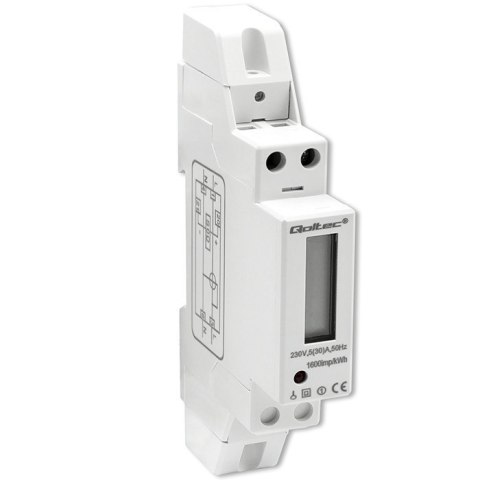 Jednofazowy elektroniczny licznik | miernik zużycia energii na szynę DIN | 230V | 30A | LCD | 1P Jednofazowy elektroniczny licznik | miernik zużycia energii na szynę DIN | 230V | 30A | LCD | 1P