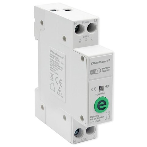 Przekaźnik 63A na szynę DIN z licznikiem energii elektrycznej | eWeLink od Sonoff | Wi-Fi | Dioda LED