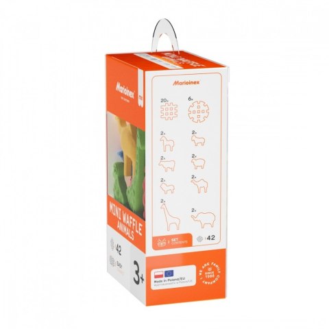 Klocki Waffle Mini - Zwierzęta 42 elementy