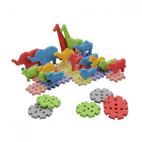 Klocki Waffle Mini - Zwierzęta 42 elementy