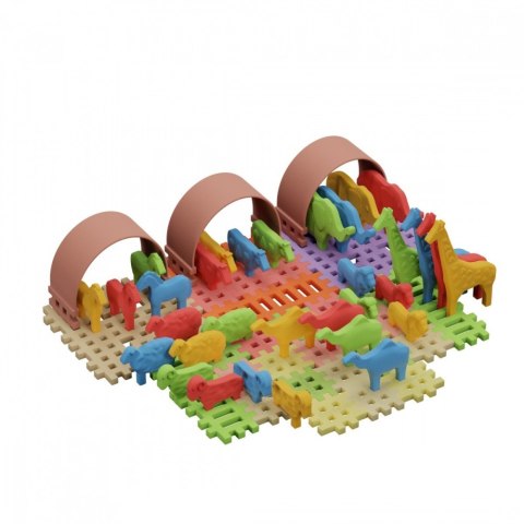 Klocki Waffle Mini - Zwierzęta 62 elementy