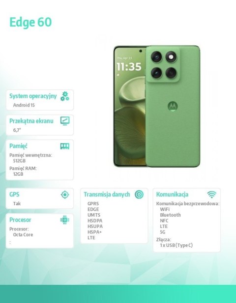 Smartfon Edge 60 pro 12/512GB Shadow -green Smartfon Edge 60 pro 12/512GB Shadow -green
