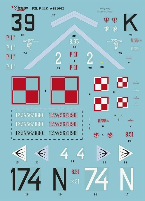 Model plastikowy PZL P-11c Wersja z bombami Model plastikowy PZL P-11c Wersja z bombami