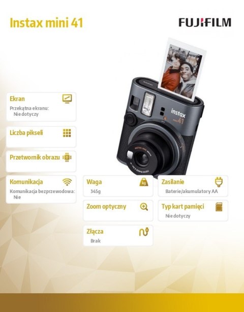 Aparat Instax mini 41 czarny Aparat Instax mini 41 czarny