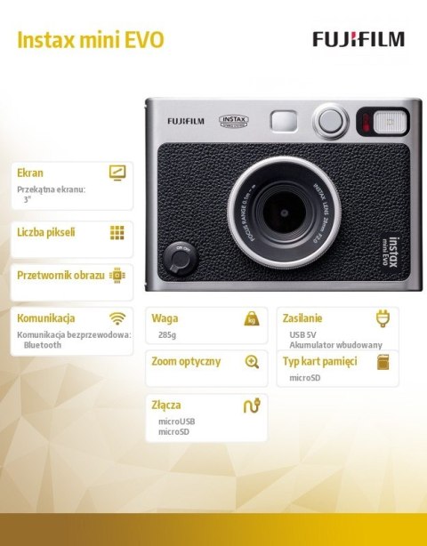Aparat Instax mini EVO czarny Aparat Instax mini EVO czarny