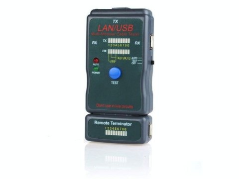 Tester diodowy kabli RJ4 5,RJ11,UTP,STP,USB AA/AB Tester diodowy kabli RJ4 5,RJ11,UTP,STP,USB AA/AB
