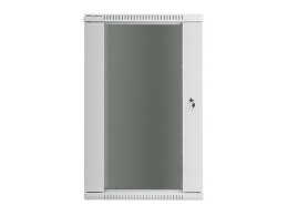 Szafa instalacyjna wisząca 19'' 22U 600X450mm szara (drzwi szklane)