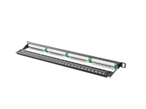 Patch Panel 24 Port 0.5U Kat.5E czarny Patch Panel 24 Port 0.5U Kat.5E czarny