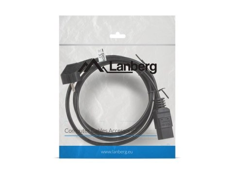 Kabel zasilający CEE 7/7 - IEC 320 C19 16A VDE 1.8M czarny Kabel zasilający CEE 7/7 - IEC 320 C19 16A VDE 1.8M czarny