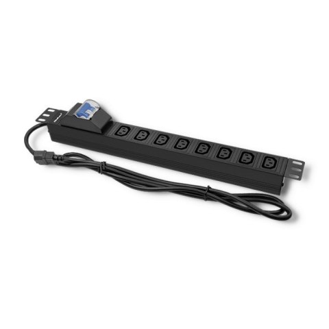 Listwa zasilająca do Rack 19cali | circuit breaker | 1U | 10A | PDU | 8xIEC C13 | 2m Listwa zasilająca do Rack 19cali | circuit breaker | 1U | 10A | PDU | 8xIEC C13 | 2m