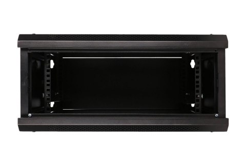 Szafka wisząca rack 4U 600x450 czarna szklane drzwi Szafka wisząca rack 4U 600x450 czarna szklane drzwi