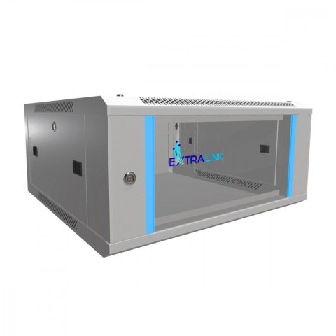 Szafka wisząca rack 4U 600x600 szara szklane drzwi Szafka wisząca rack 4U 600x600 szara szklane drzwi