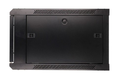 Szafka wisząca rack 6U 600x600 czarna szklane drzwi Szafka wisząca rack 6U 600x600 czarna szklane drzwi