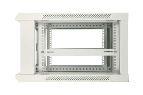 Szafka wisząca rack 6U 600x450 szara z metalowymi drzwiami Szafka wisząca rack 6U 600x450 szara z metalowymi drzwiami