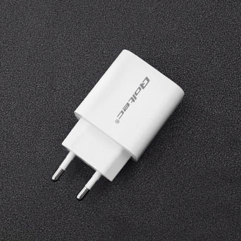 Ładowarka sieciowa | 18W | 5-12V | 1.5-3A | USB typ C PD | USB QC 3.0 | Biała Ładowarka sieciowa | 18W | 5-12V | 1.5-3A | USB typ C PD | USB QC 3.0 | Biała