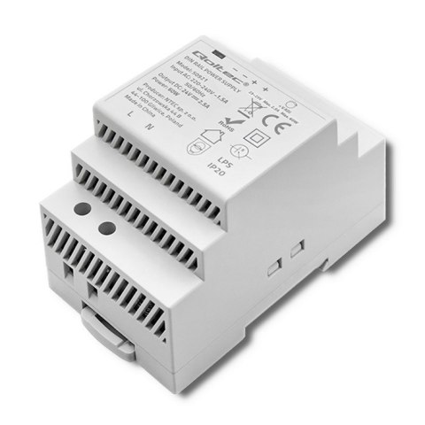 Zasilacz na szynę DIN 60W | 24V | 2.5A | Szary Zasilacz na szynę DIN 60W | 24V | 2.5A | Szary