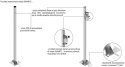 Słup ATS SKAMP2/4 pod montaż kamer CCTV