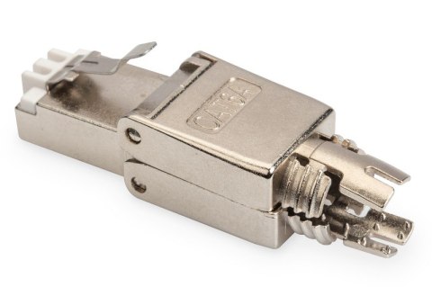 Wtyk modularny RJ45 kat.6A, PoE++, 10GbE, STP, ekranowany, beznarzędziowy, zakręcany, metalowy, AWG 26-22, dł.50mm Wtyk modularny RJ45 kat.6A, PoE++, 10GbE, STP, ekranowany, beznarzędziowy, zakręcany, metalowy, AWG 26-22, dł.50mm