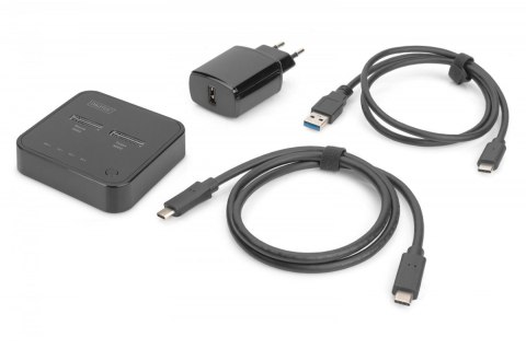 Podwójna stacja dokująca do dysków SSD M.2 NVMe z funkcją klonowania offline, USB-C, Czarna Podwójna stacja dokująca do dysków SSD M.2 NVMe z funkcją klonowania offline, USB-C, Czarna