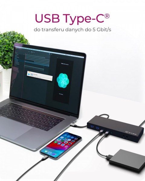 Stacja dokująca IB-DK2245AC 13w1, 2xDP,2xHDI,USB, LAN, USB-C, PD do 60W Stacja dokująca IB-DK2245AC 13w1, 2xDP,2xHDI,USB, LAN, USB-C, PD do 60W