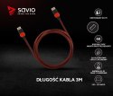 Kabel HDMI 2.0 czerwono-czarny 3 m, GCL-04