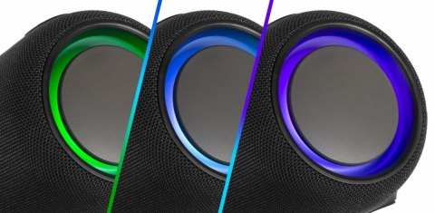 Głośnik bezprzewodowy 2x7W Bluetooth LED RGB wodoodporność IP X6 Głośnik bezprzewodowy 2x7W Bluetooth LED RGB wodoodporność IP X6