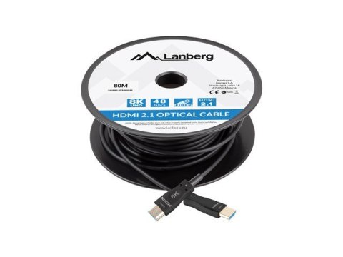 Kabel HDMI M/M v2.1 80M 8K czarny optyczny AOC Kabel HDMI M/M v2.1 80M 8K czarny optyczny AOC