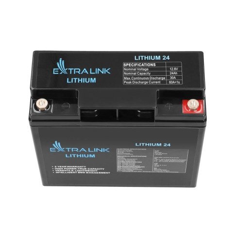 Akumulator LiFePO4 24AH 12.8V BMS EX.30424 Akumulator LiFePO4 24AH 12.8V BMS EX.30424