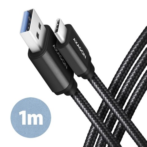 BUCM3-AM10AB Kabel USB-C - USB-A 3.2 Gen 1, 1m, 3A, ALU, oplot, Czarny BUCM3-AM10AB Kabel USB-C - USB-A 3.2 Gen 1, 1m, 3A, ALU, oplot, Czarny