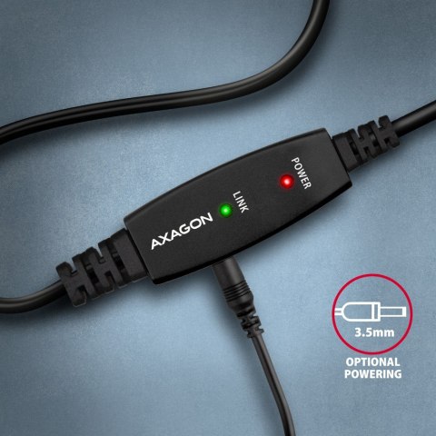 ADR-220B USB 2.0 A-M -> B-M aktywny kabel połączeniowy/wzmacniacz 20m ADR-220B USB 2.0 A-M -> B-M aktywny kabel połączeniowy/wzmacniacz 20m