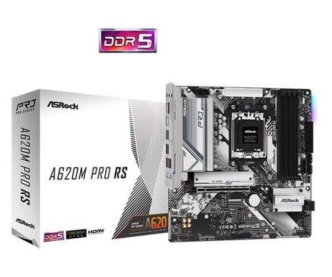 Płyta główna A620M PRO RS AM5 4DDR5 HDMI/DP M.2 mATX Płyta główna A620M PRO RS AM5 4DDR5 HDMI/DP M.2 mATX