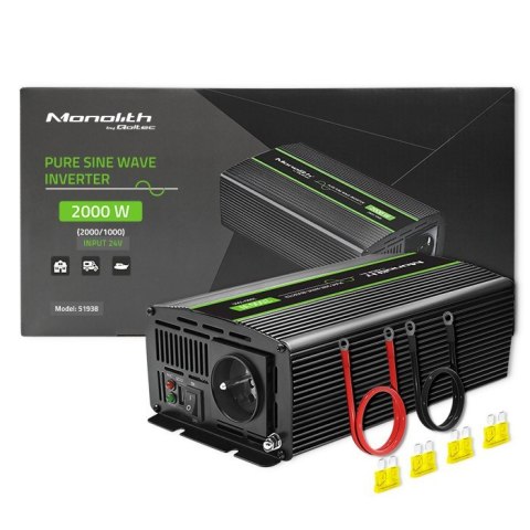 Przetwornica napięcia Monolith | 1000W | 2000W | 24V na 230V | Czysty Sinus Przetwornica napięcia Monolith | 1000W | 2000W | 24V na 230V | Czysty Sinus