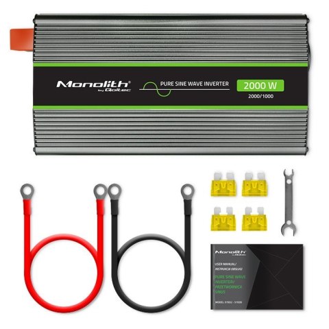 Przetwornica napięcia Monolith | 1000W | 2000W | 24V na 230V | Czysty Sinus Przetwornica napięcia Monolith | 1000W | 2000W | 24V na 230V | Czysty Sinus