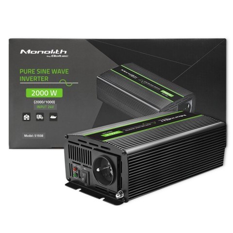 Przetwornica napięcia Monolith | 1000W | 2000W | 24V na 230V | Czysty Sinus Przetwornica napięcia Monolith | 1000W | 2000W | 24V na 230V | Czysty Sinus