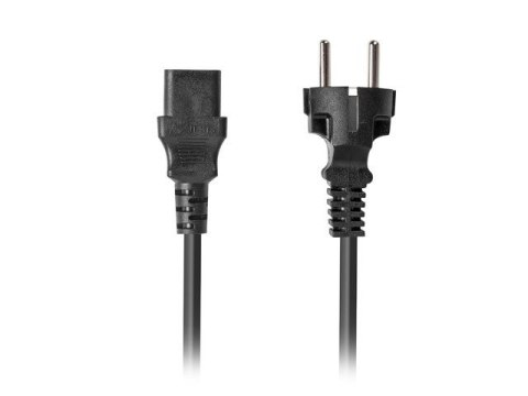 Kabel zasilający CEE 7/7 -> C320 C13 1.8m prosty, czarny Kabel zasilający CEE 7/7 -> C320 C13 1.8m prosty, czarny